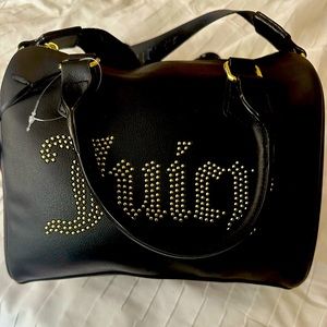 Juicy Couture Black Obsession Satchel Crossbody Bag Purse Studded NWT